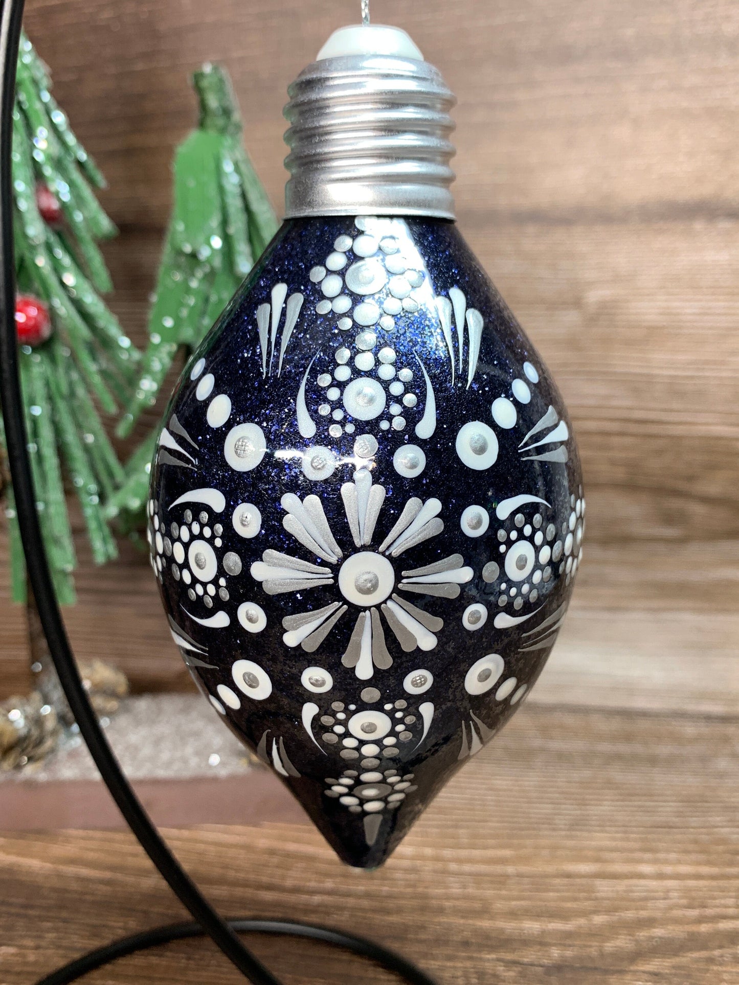 #38 Glittered Dot Art Ornament