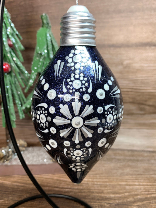 #38 Glittered Dot Art Ornament