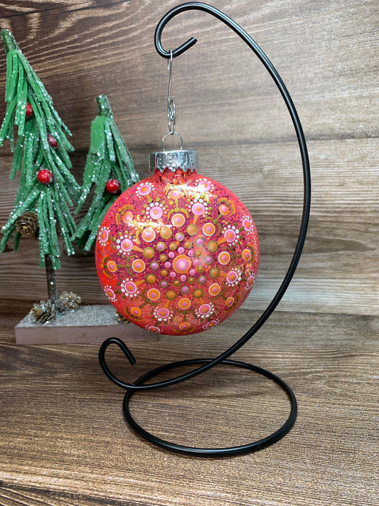 #50 Glittered Dot Art Ornament
