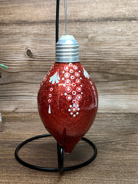 #58 Glittered Dot Art Ornament
