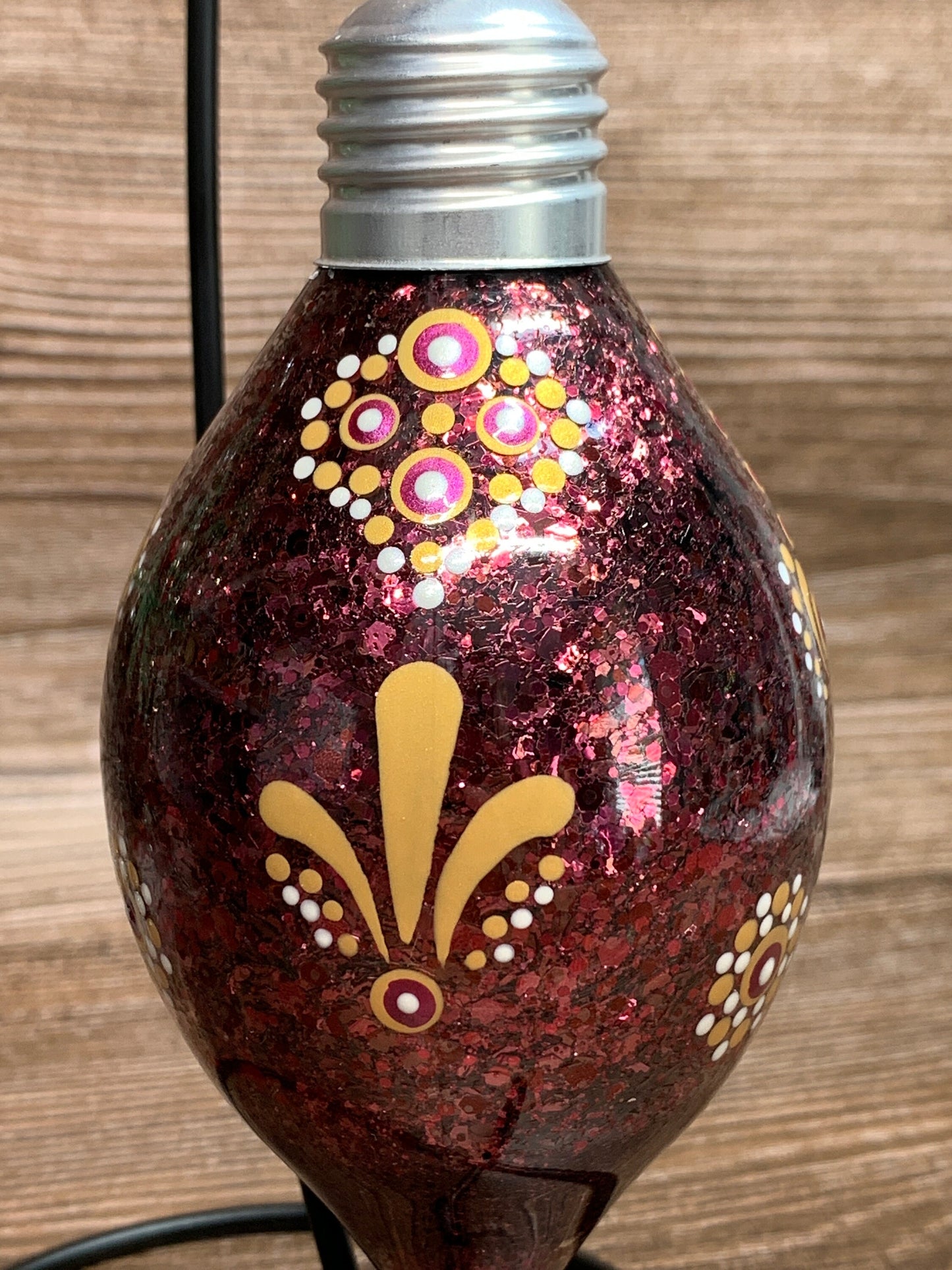 #62 Glittered Dot Art Ornament