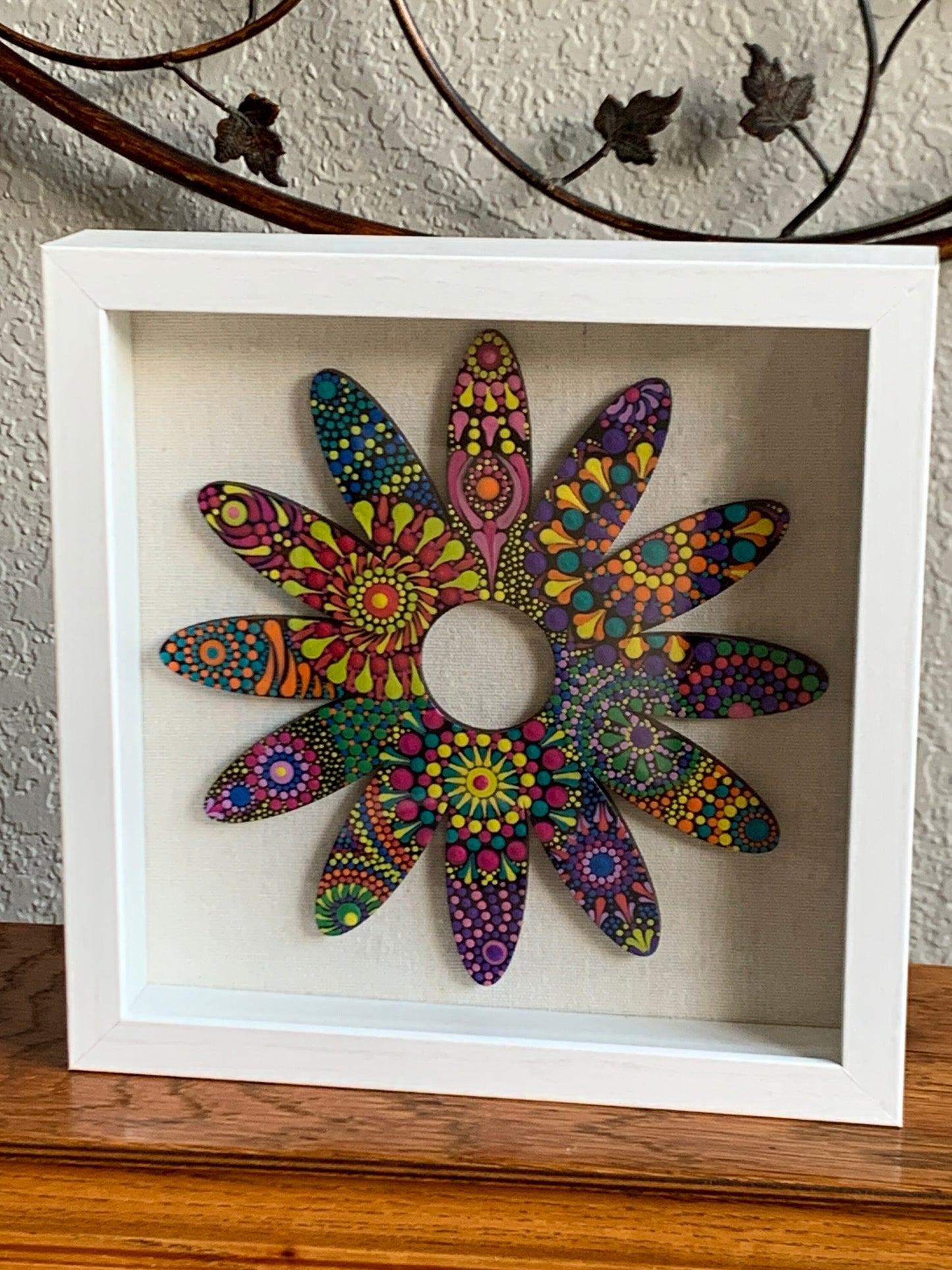 Hand Dotted Framed Manadala