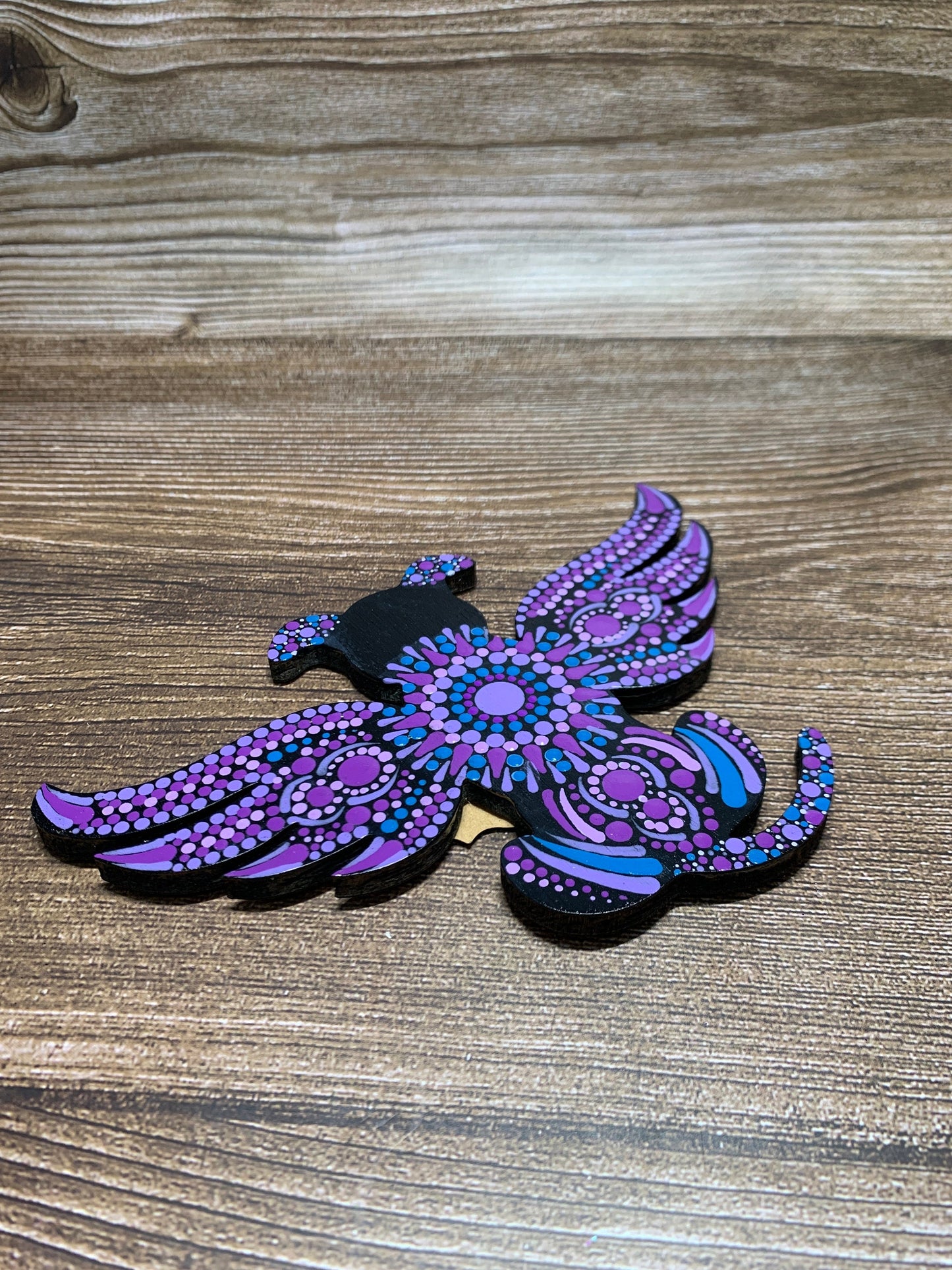 Dot Art Mandala Angel Dog Magnet