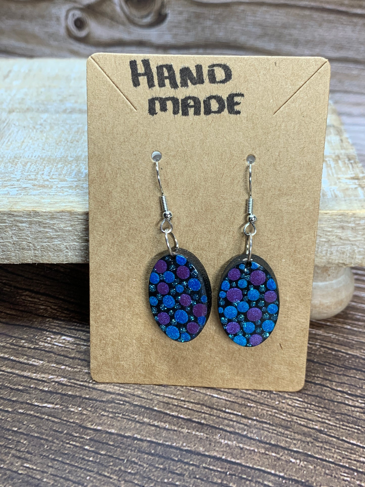 ER#29 Blue & Purple Dotted Earrings