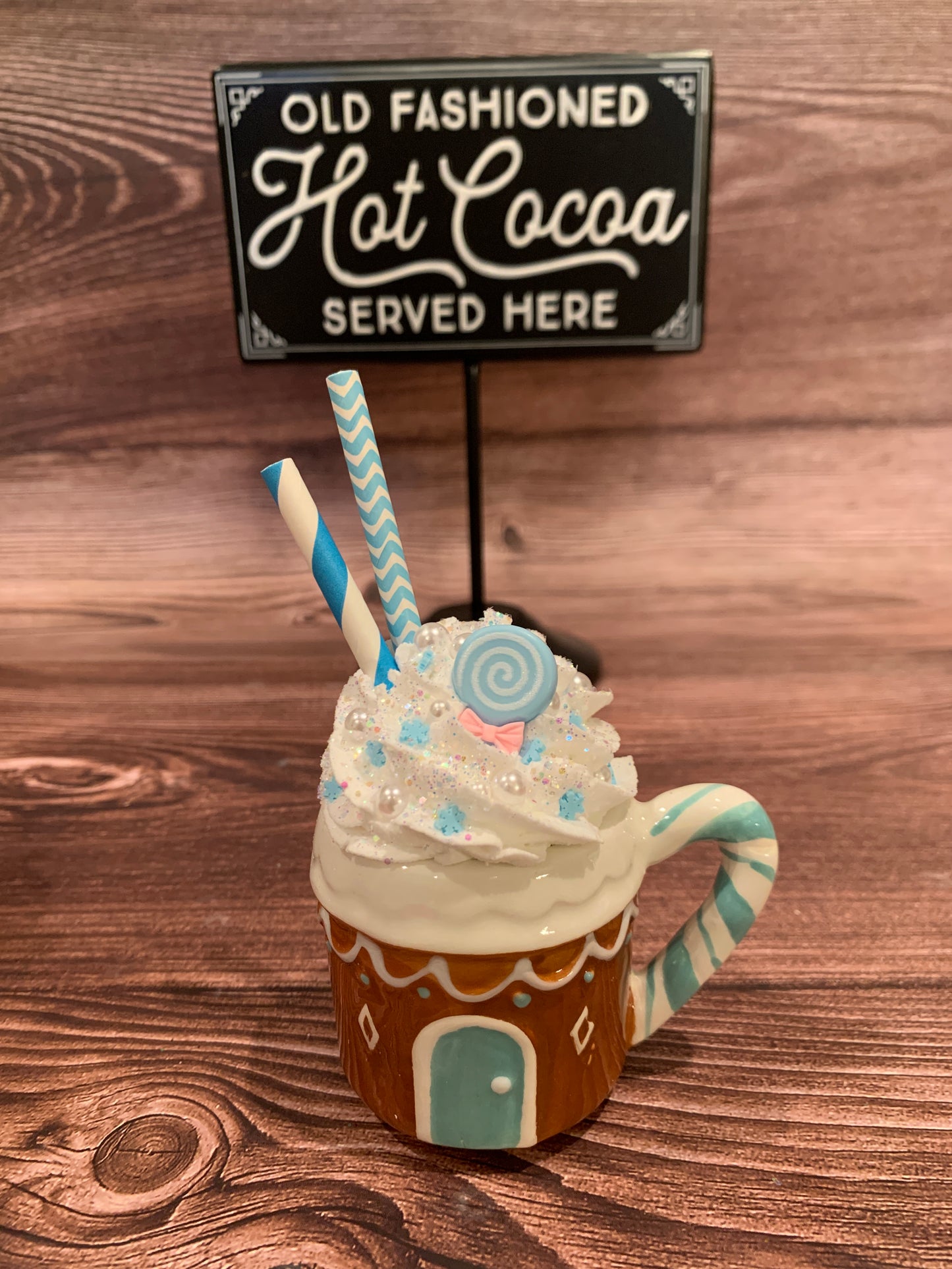 Blue Gingerbread Mini Mug