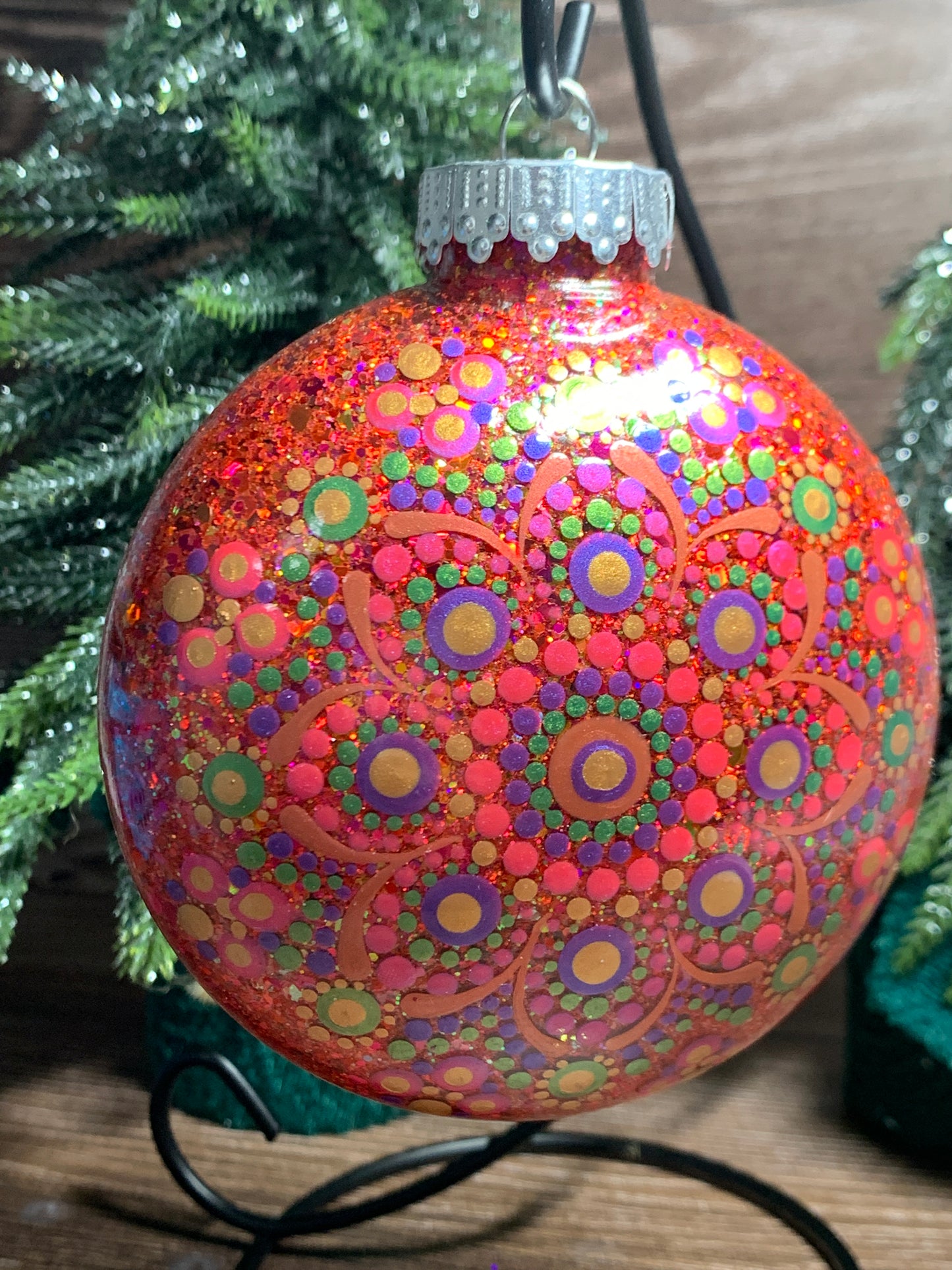 #154 Glittered Ornament