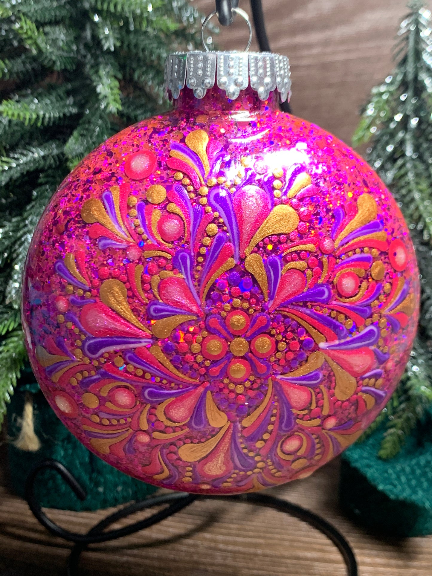 #158 Glittered Ornament