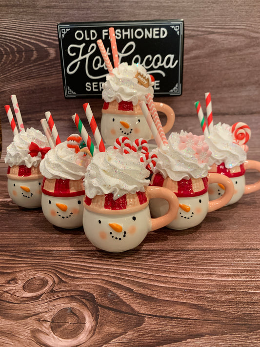 Pink Snowman Mini Mug