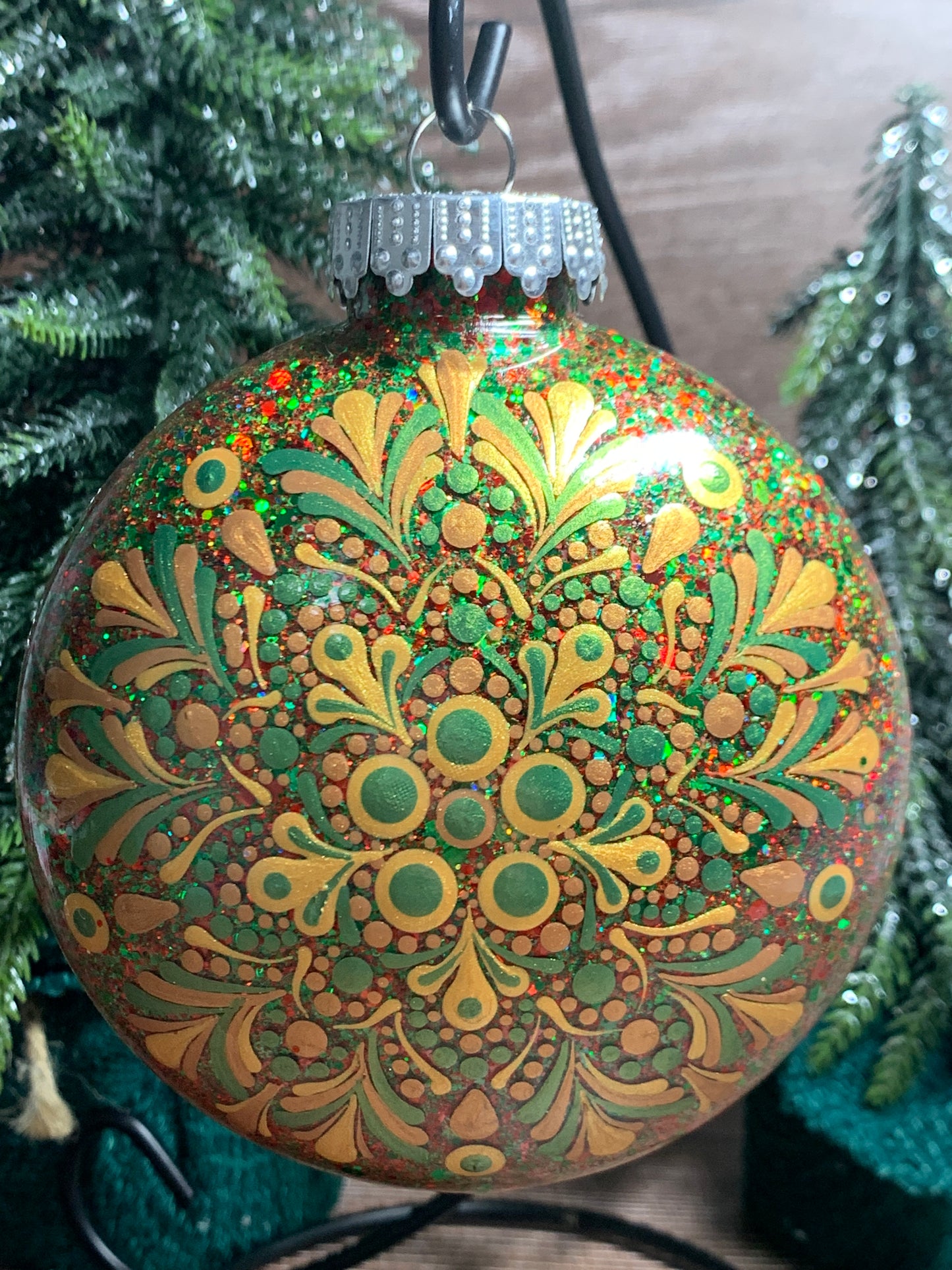 #164 Glittered Ornament