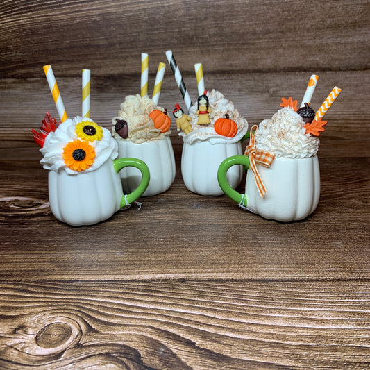 Fall White Pumpkin Mini Mugs