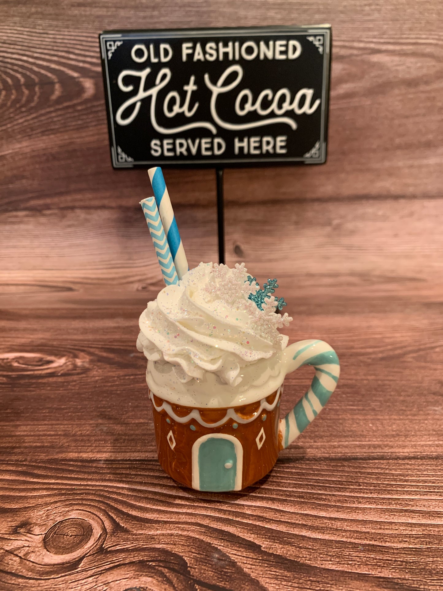 Blue Gingerbread Mini Mug