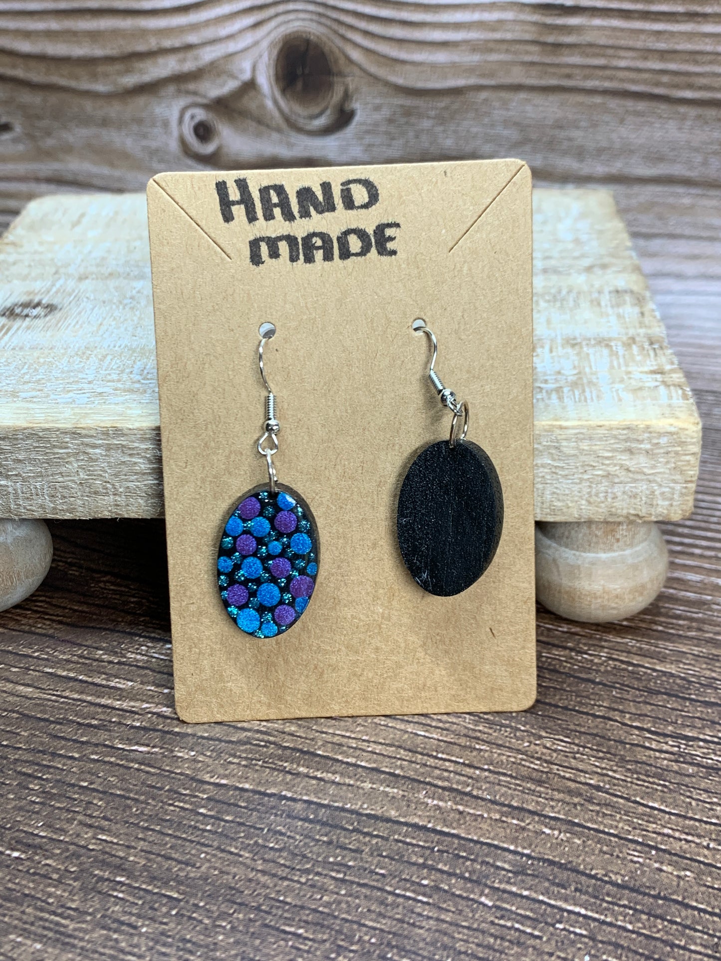 ER#29 Blue & Purple Dotted Earrings