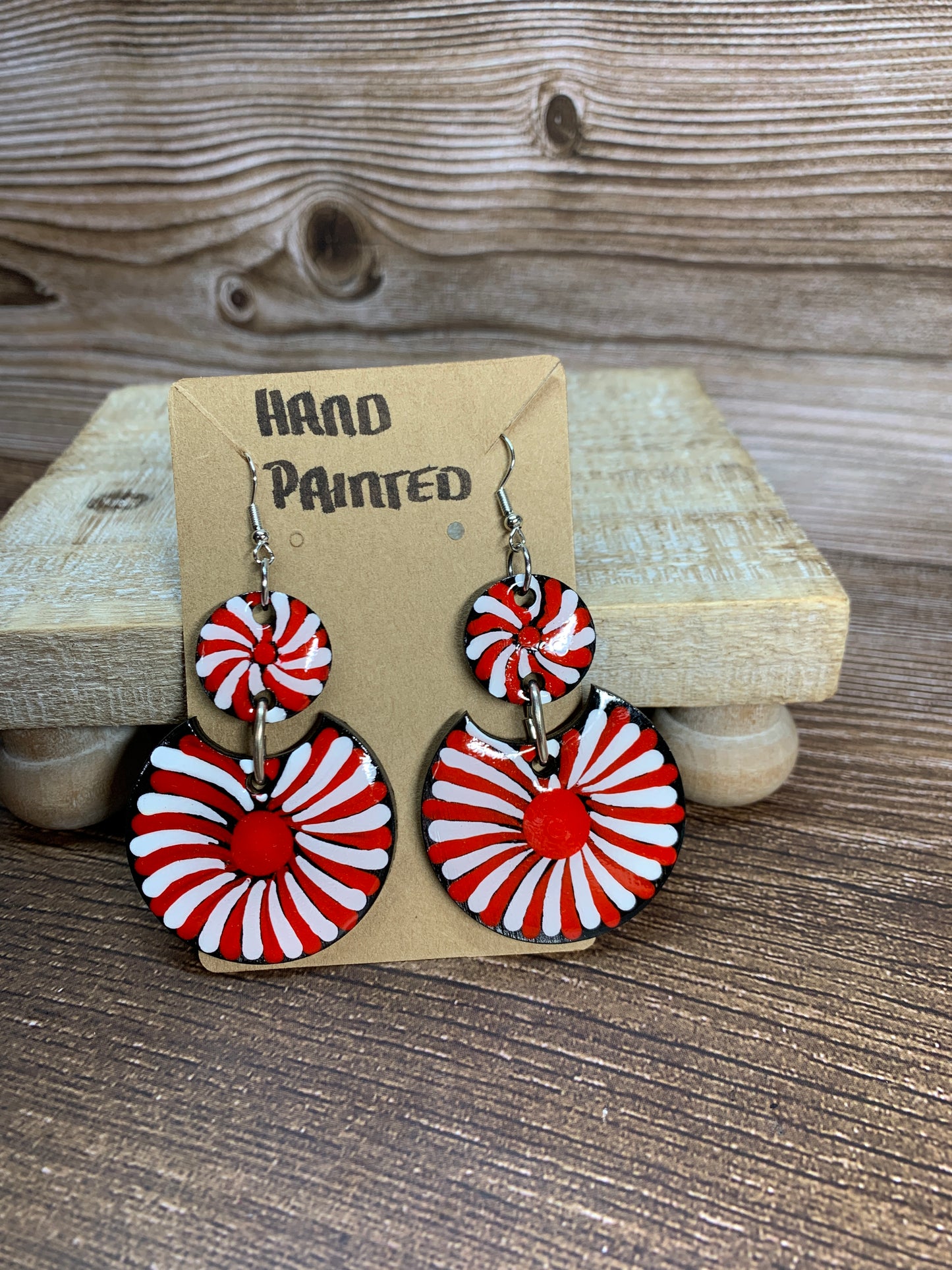 ER#8Peppermint Dot Art Earrings