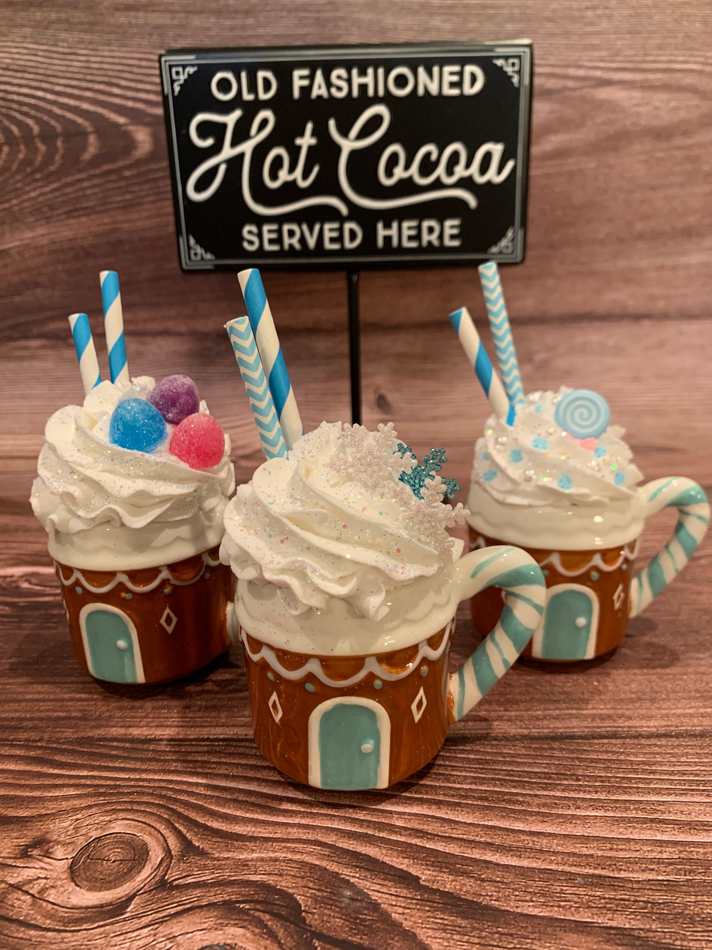 Blue Gingerbread Mini Mug