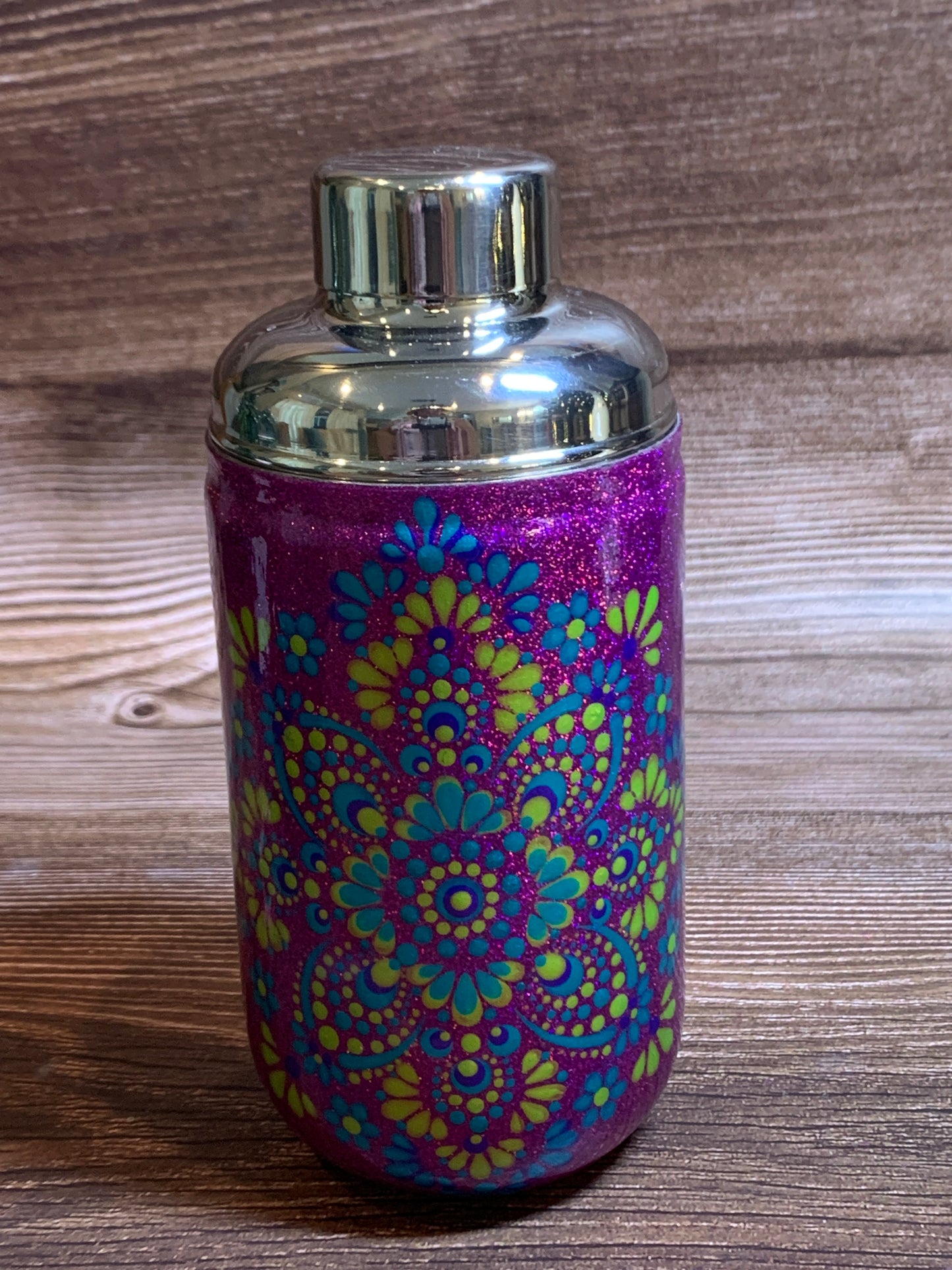 Cocktail shaker hand painted