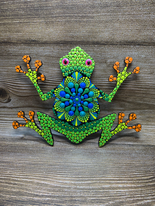 Tropical Frog Mandala Wall Art