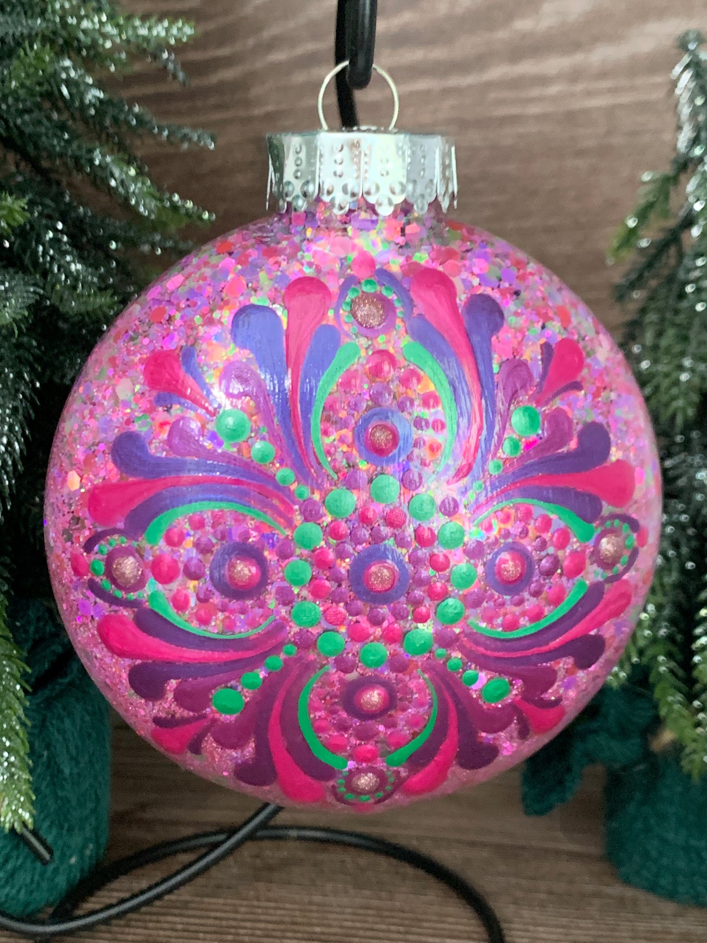 #147 Glittered Ornament