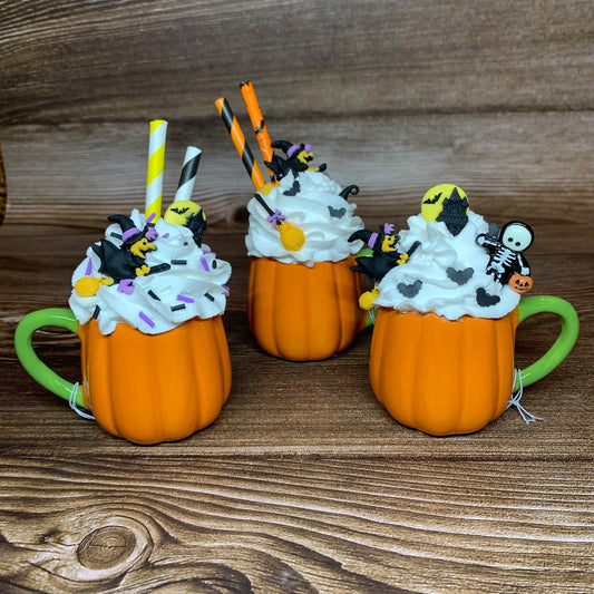Small Halloween Pumpkin Mini Mugs