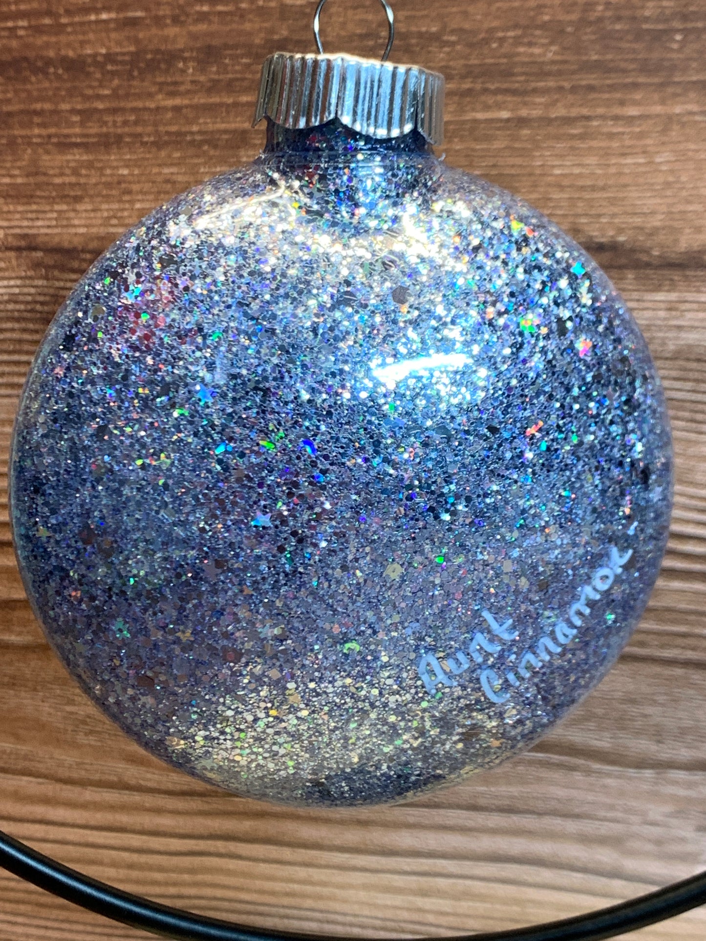 #99 Glittered Dot Art Ornament