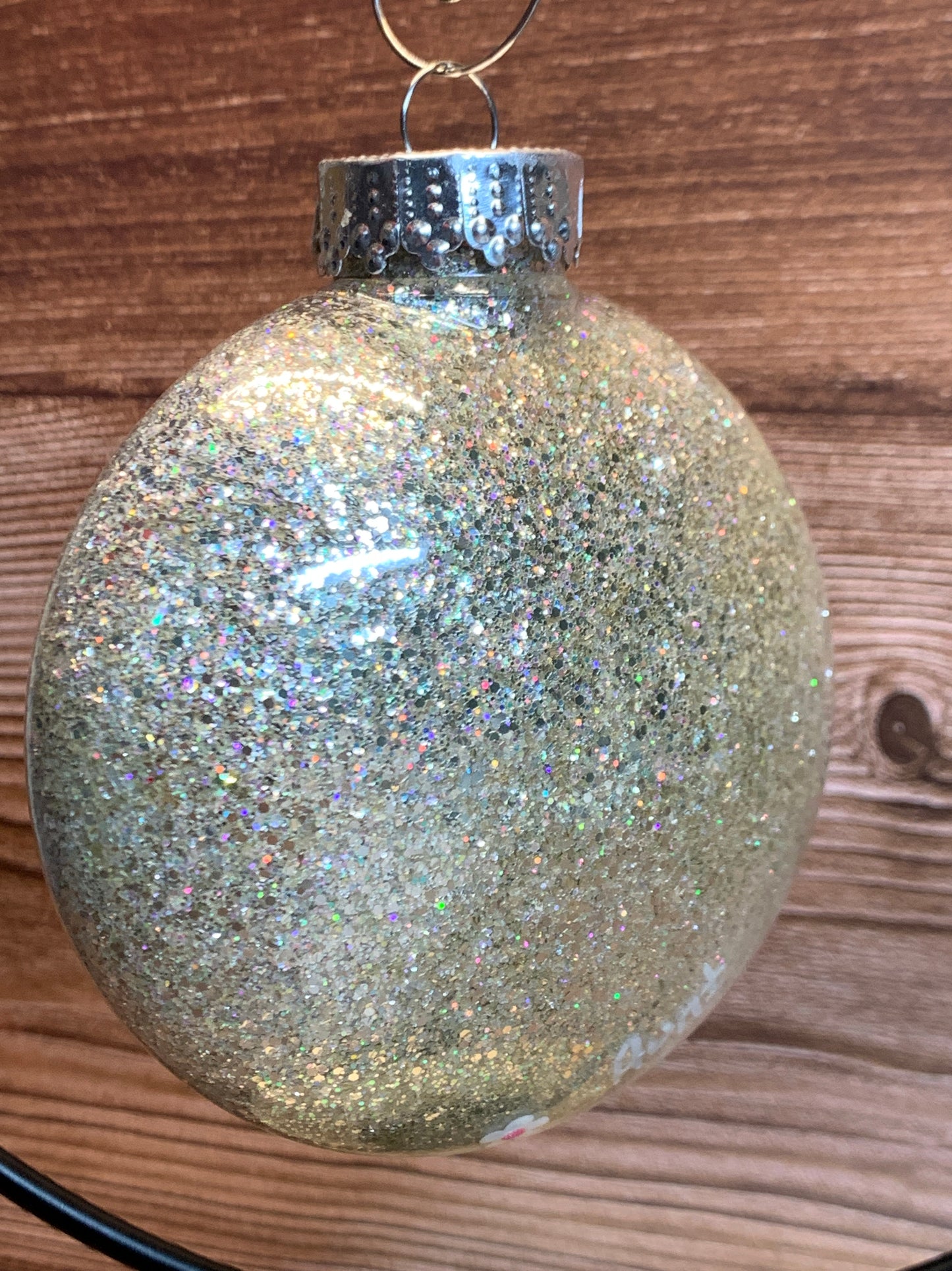 #102 Glittered Dot Art Ornament