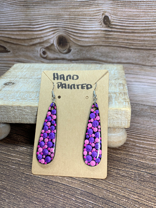 ER#16 Pink & Purple Metallic Earrings
