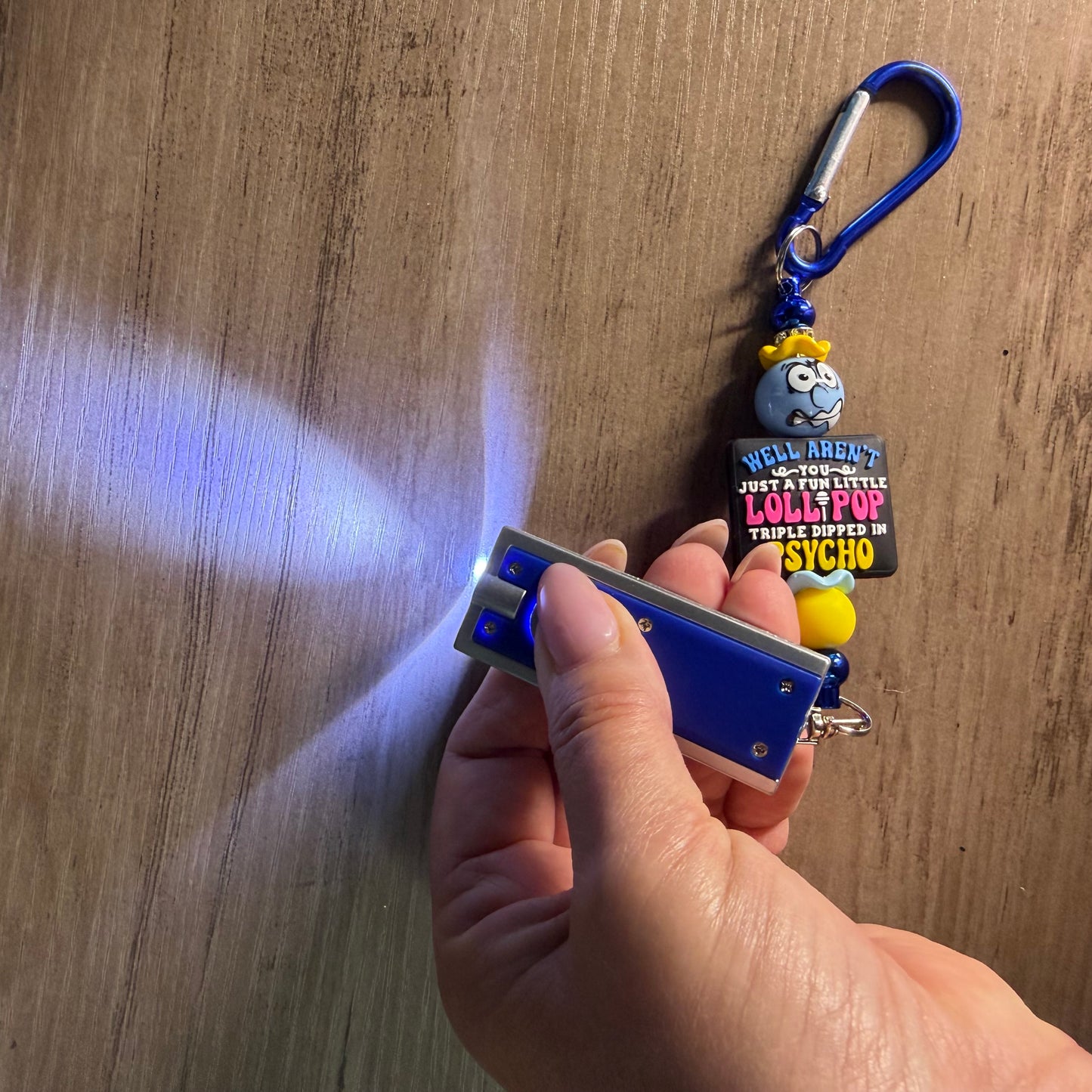 Keychain purse, flashlight