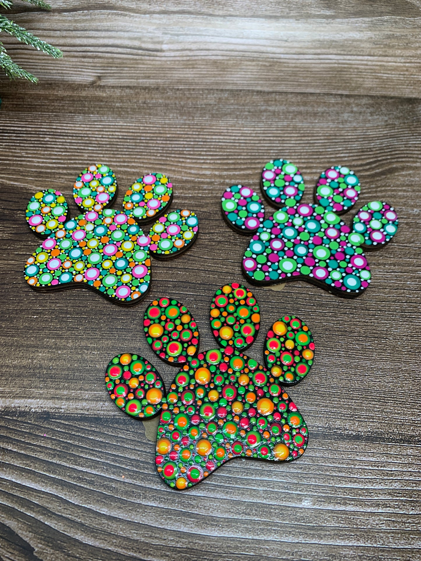 Paw print magnets