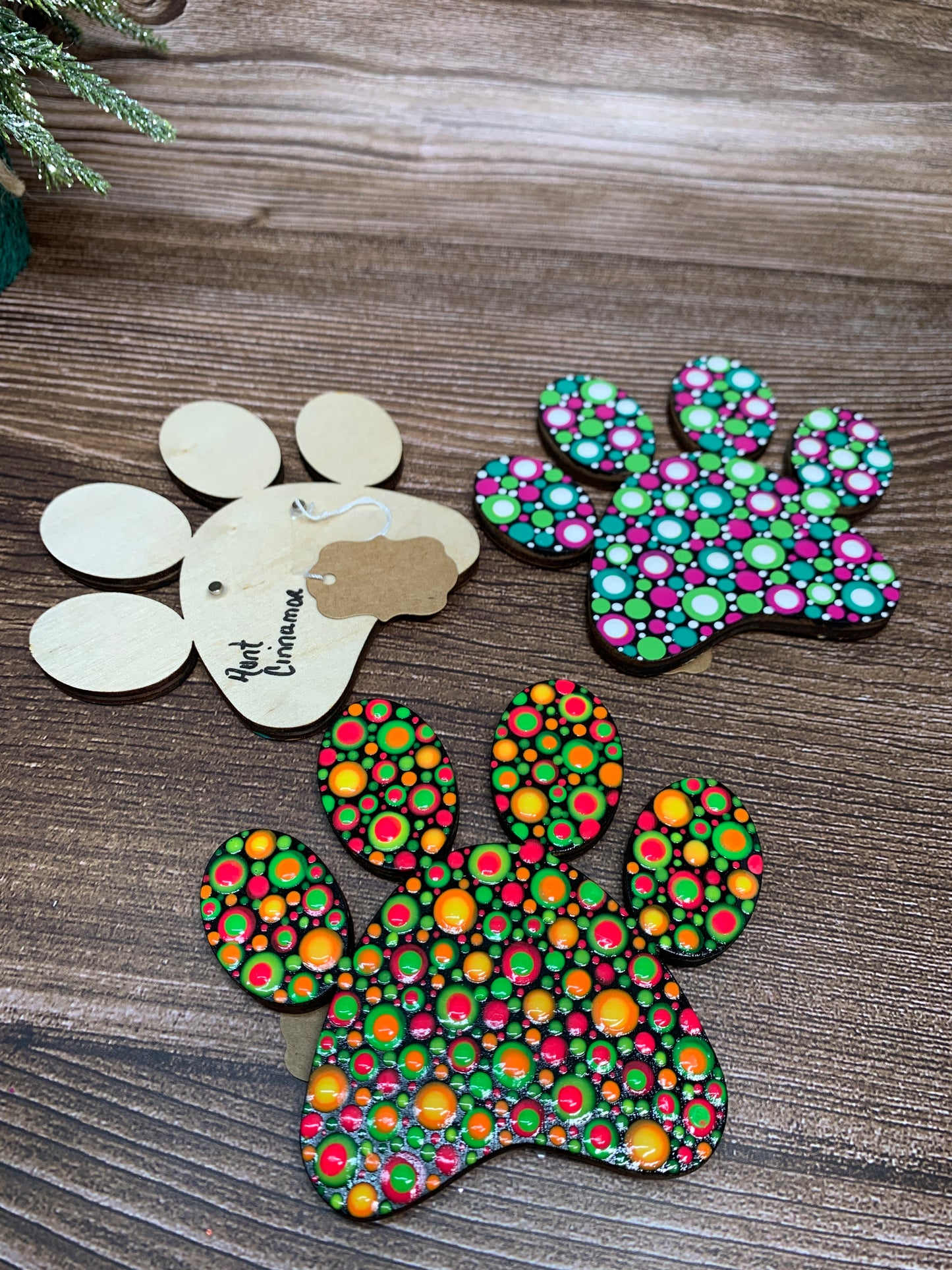 Paw print magnets