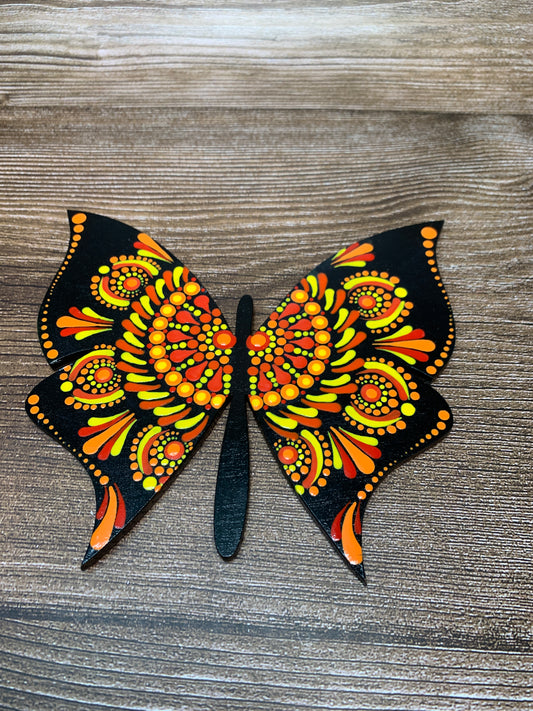 Fiery Butterfly Magnet