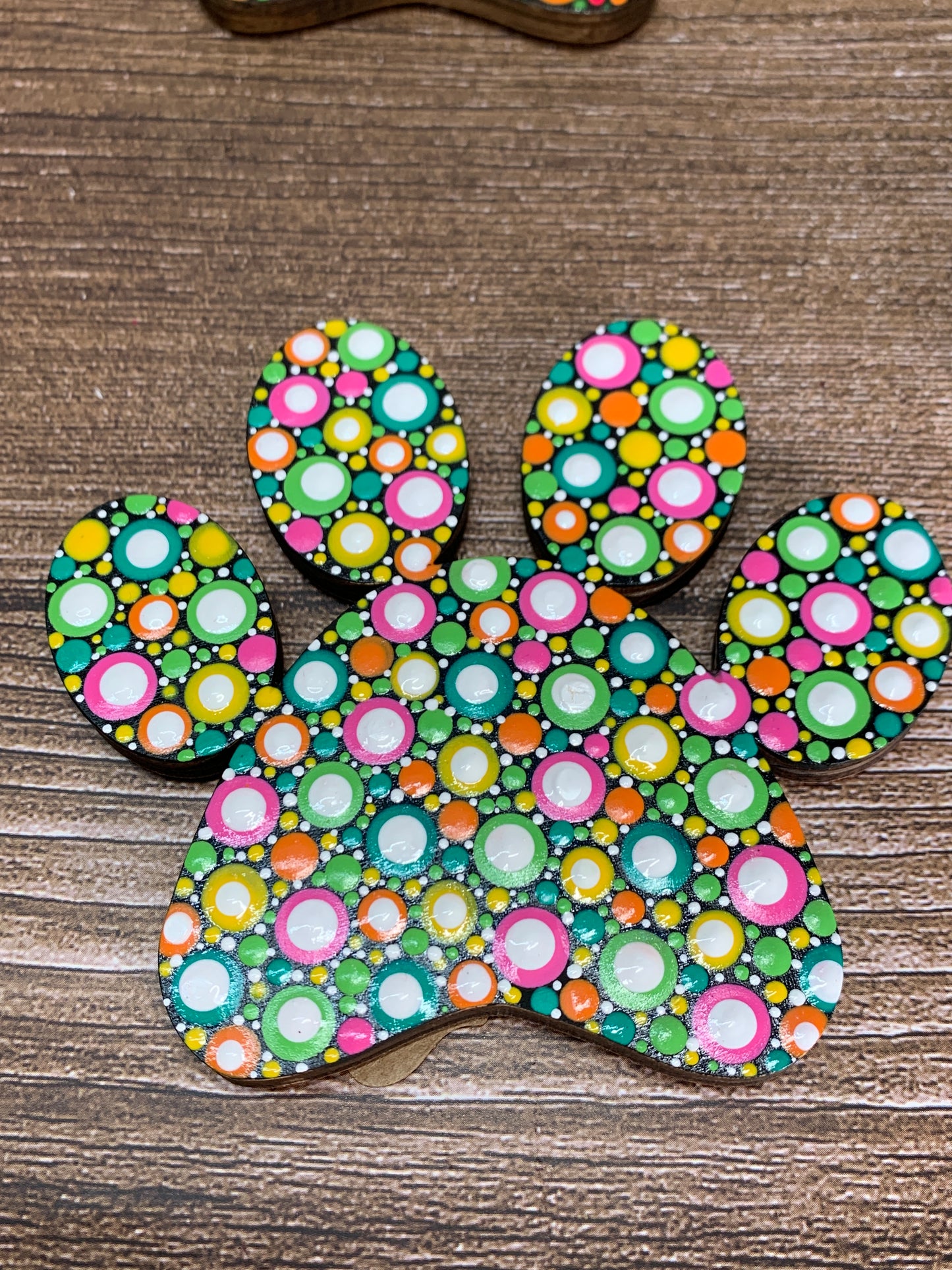 Paw print magnets