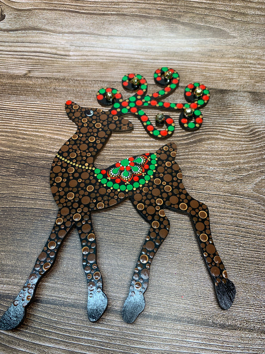 Jingle bell reindeer wall art