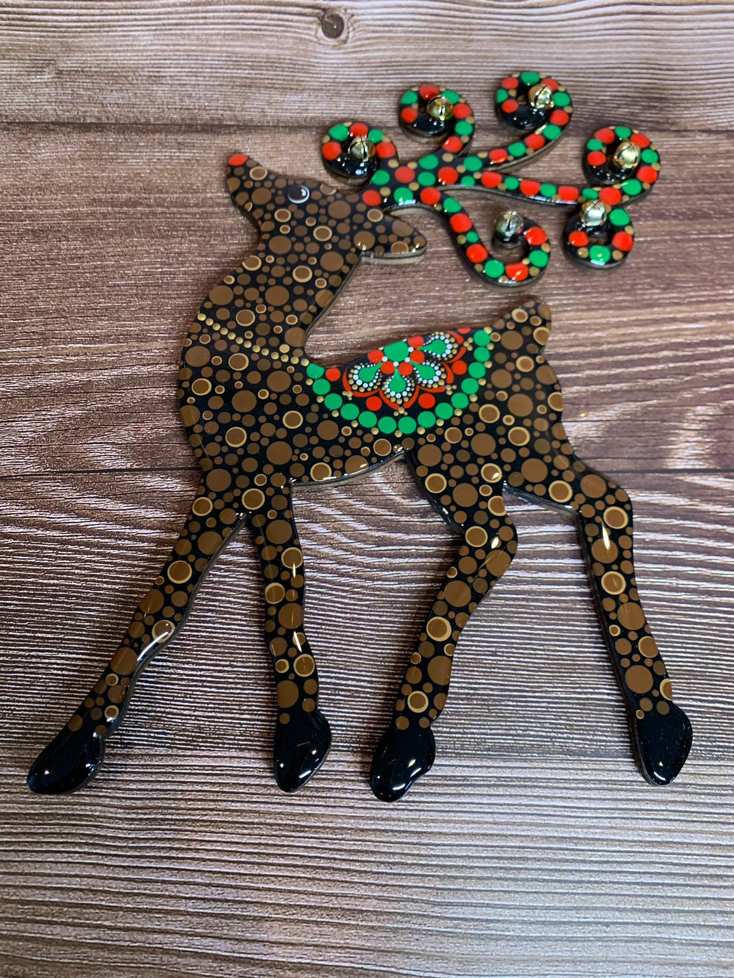 Jingle bell reindeer wall art