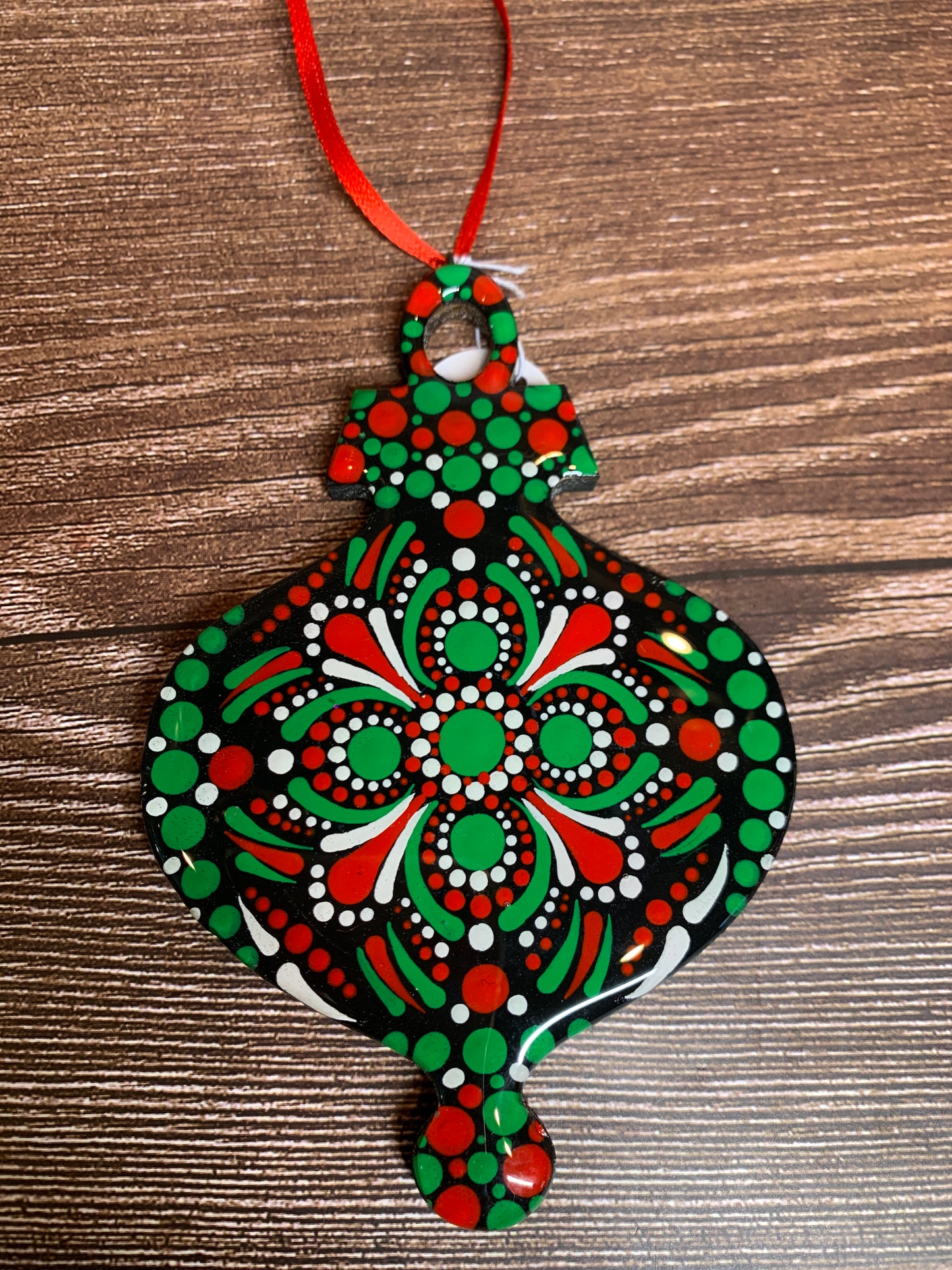 Dot Art Wood Ornament