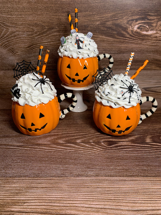 Large Ceramic Pumpkin Mugs