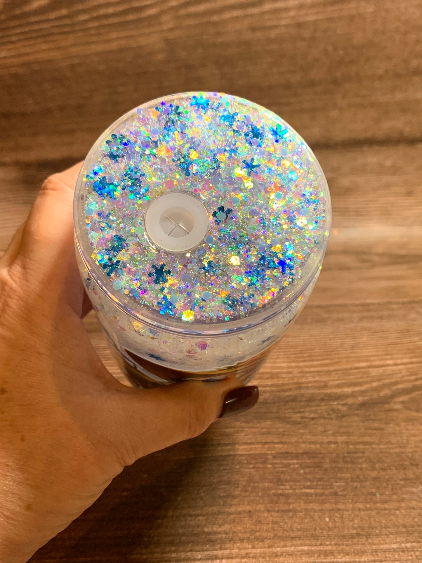 Tropical Santa Snowglobe Tumbler