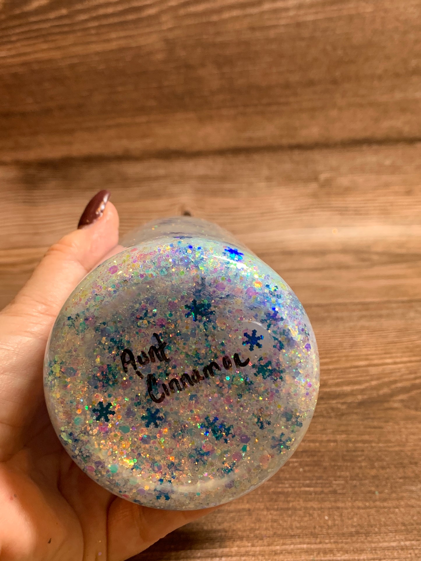 Tropical Santa Snowglobe Tumbler