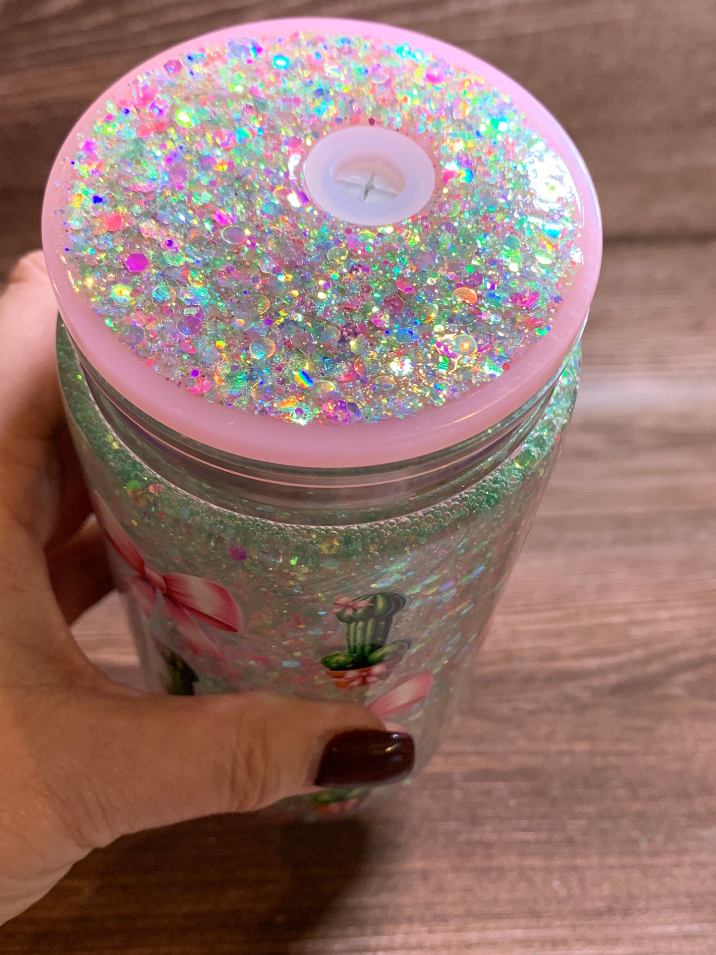 Cactipeen Snowglobe Tumbler