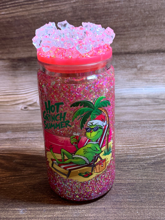 Hot Grinch Snowglobe Tumbler