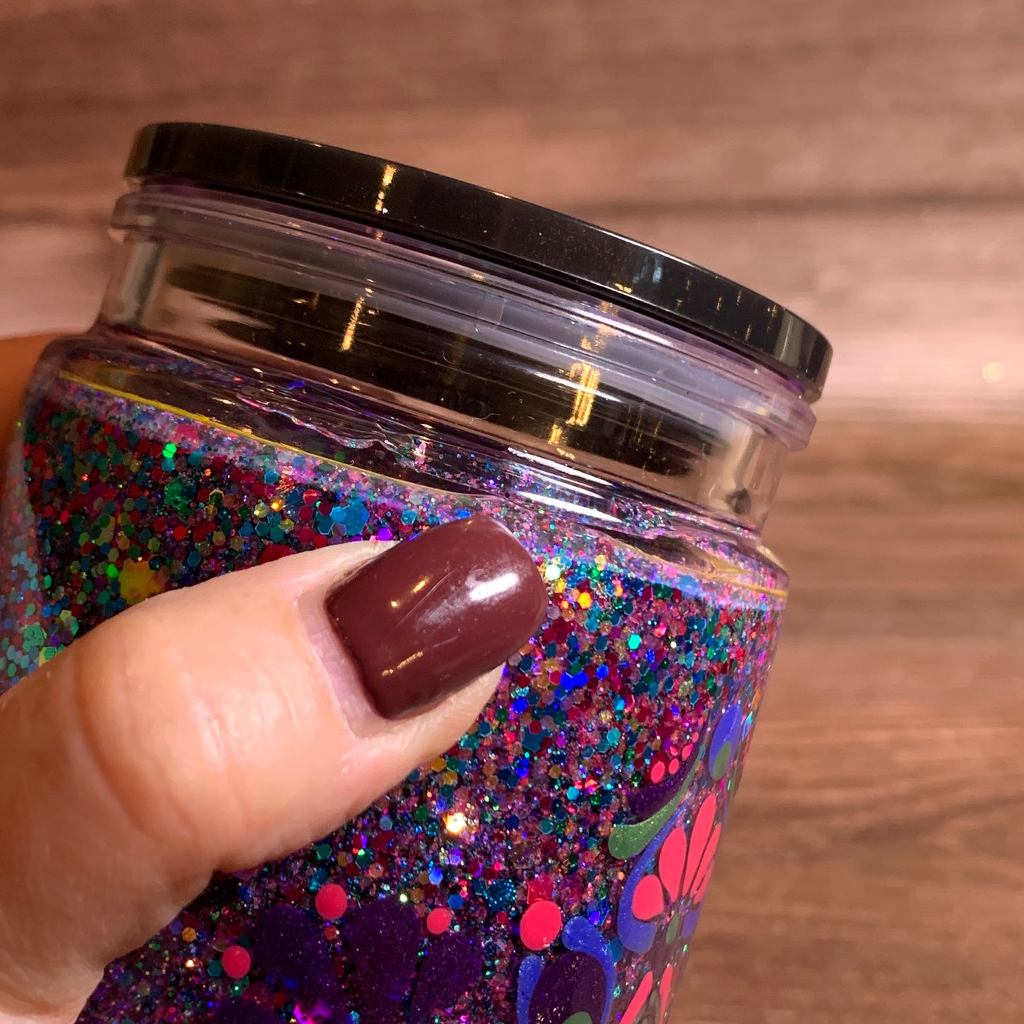 Painted 20 ounce Snowglobe Tumbler (imperfect)