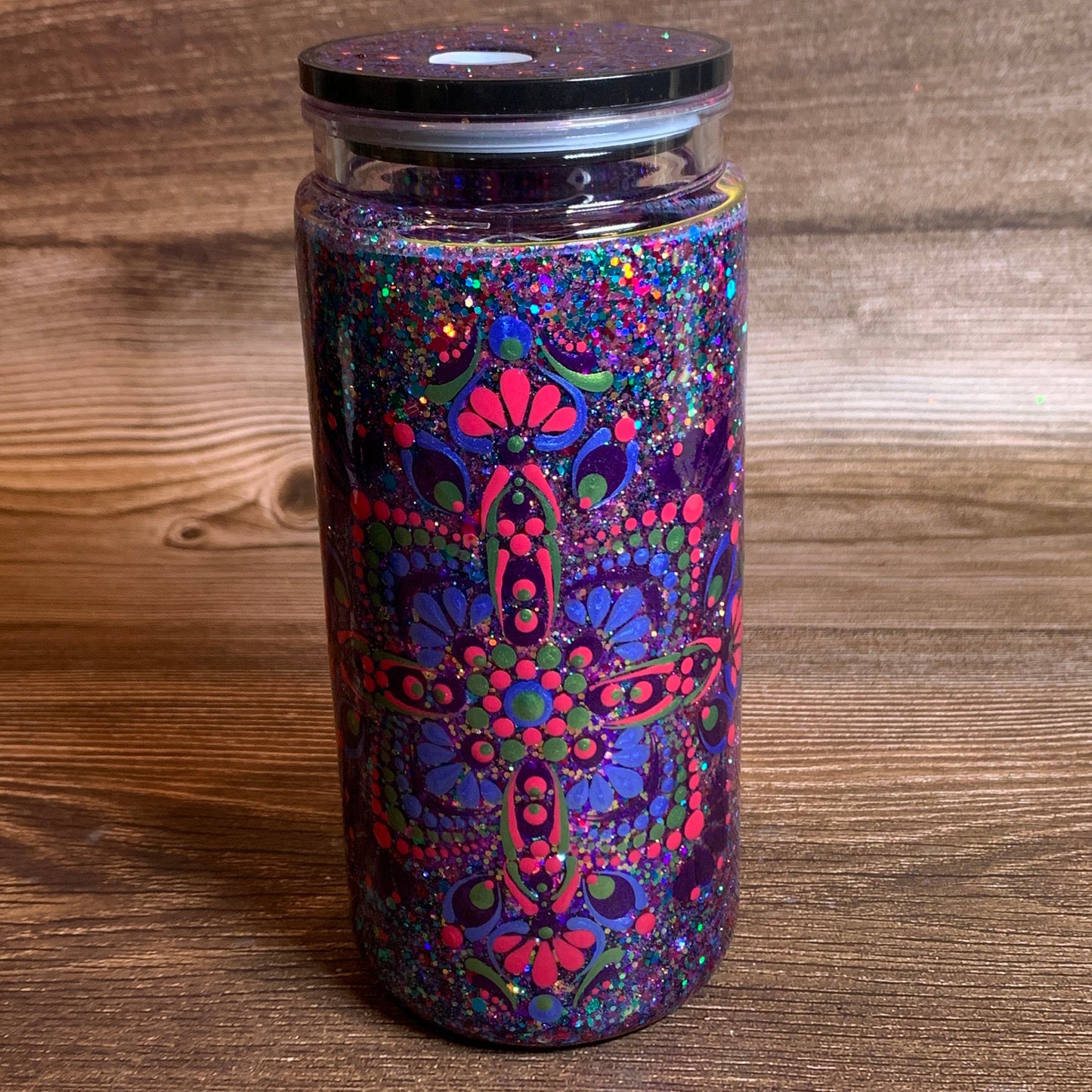 Painted 20 ounce Snowglobe Tumbler (imperfect)