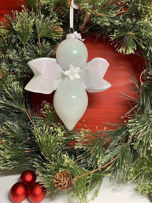 Glittered Angel Ornament