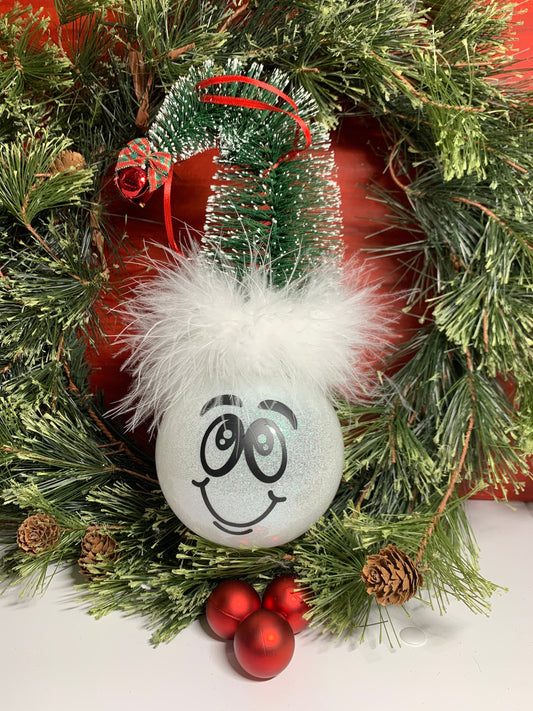 Flocked Elf Ornament
