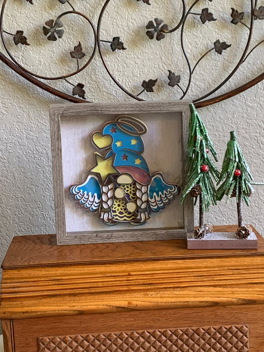 3D Framed Paper Angel Gnome