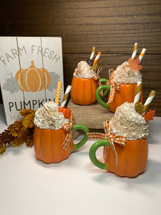 Fall Tier Tray Pumpkin Mini Mugs