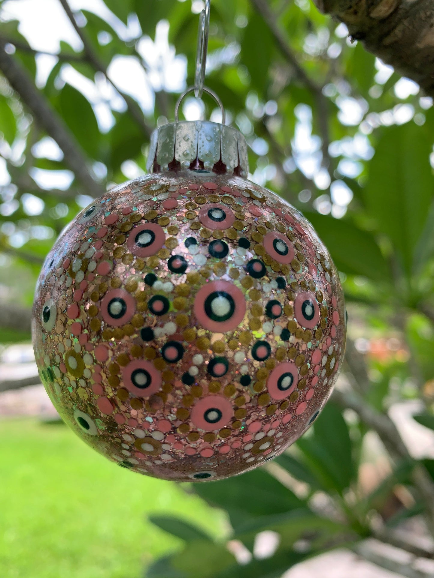#6 Glittered Dot Art Ornament