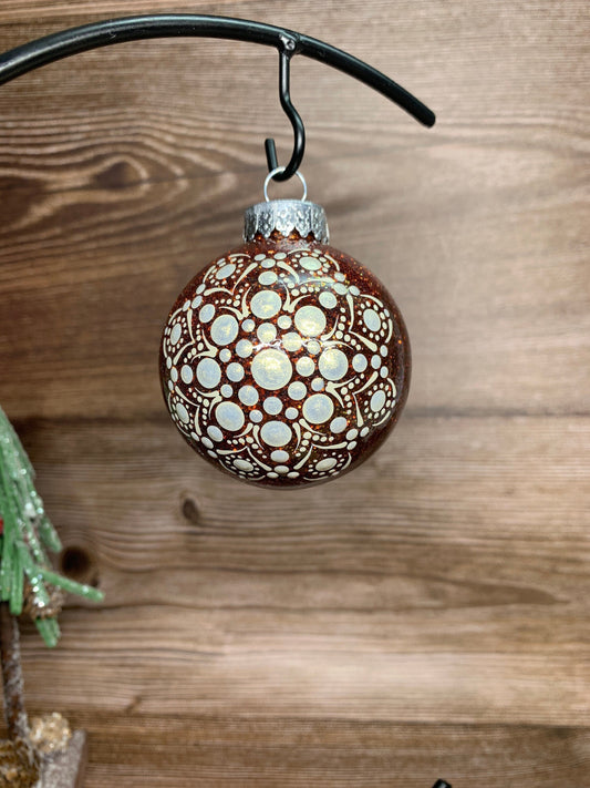 #11 Glittered Dot Art Ornament