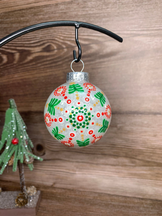 #12 Glittered Dot Art Ornament