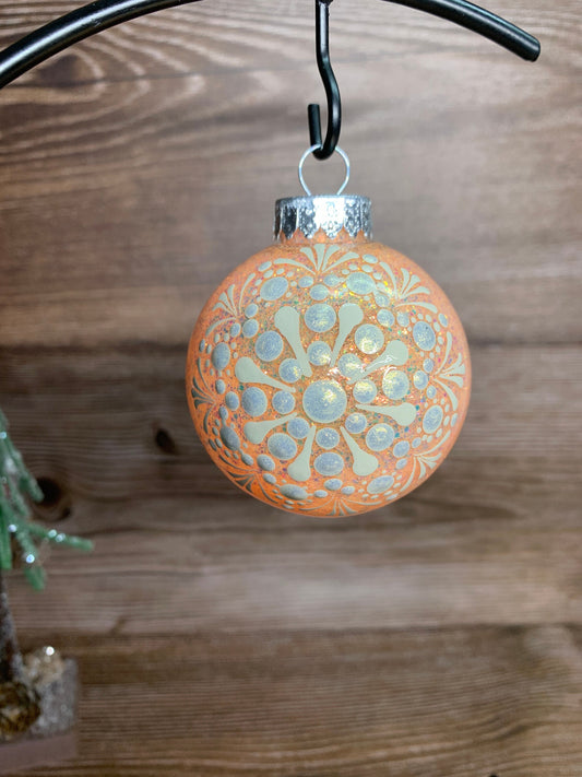 #13 Glittered Dot Art Ornament