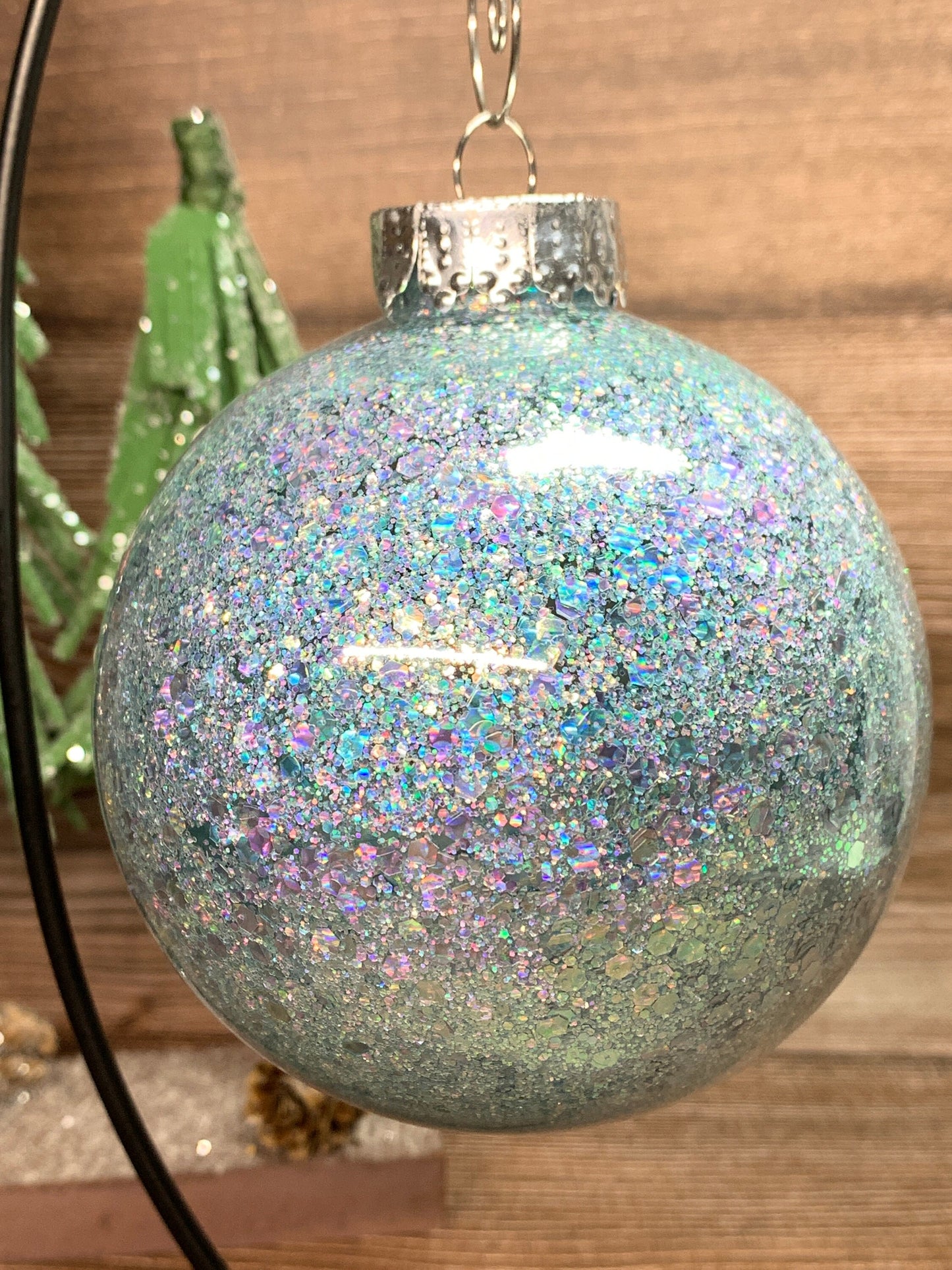 #41 Glittered Dot Art Ornament