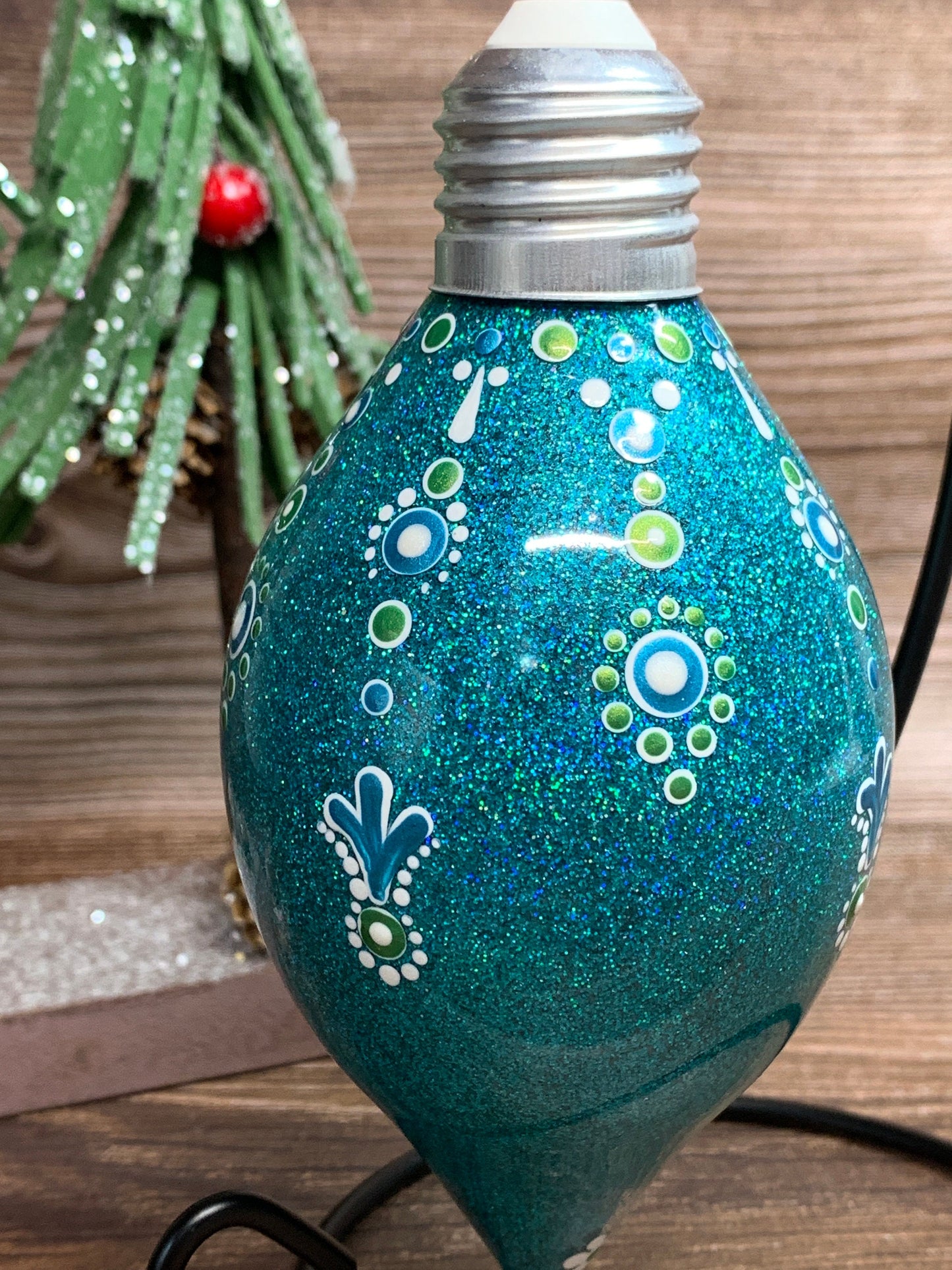 #71 Glittered Dot Art Ornament